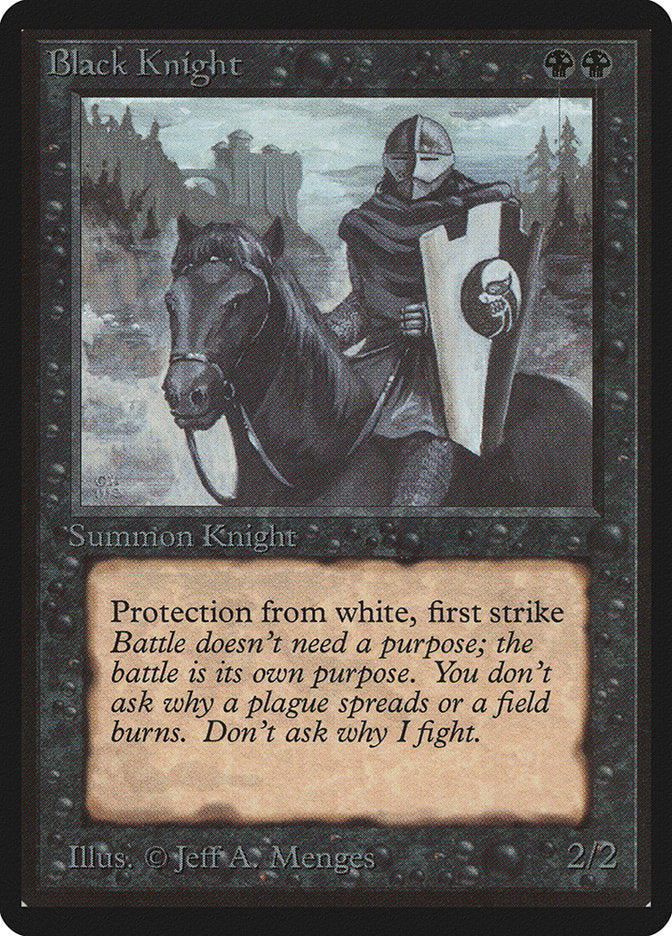 Black Knight – Uncommon Magic: The Gathering card from Limited Edition Beta (#95)