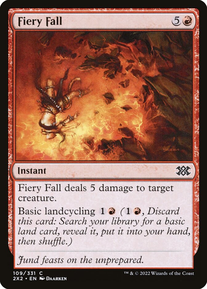 Fiery Fall – Common Magic: The Gathering card from Double Masters 2022 (#109)