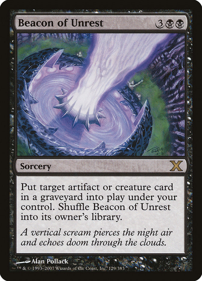 Beacon of Unrest – Rare Magic: The Gathering card from Tenth Edition (#129)