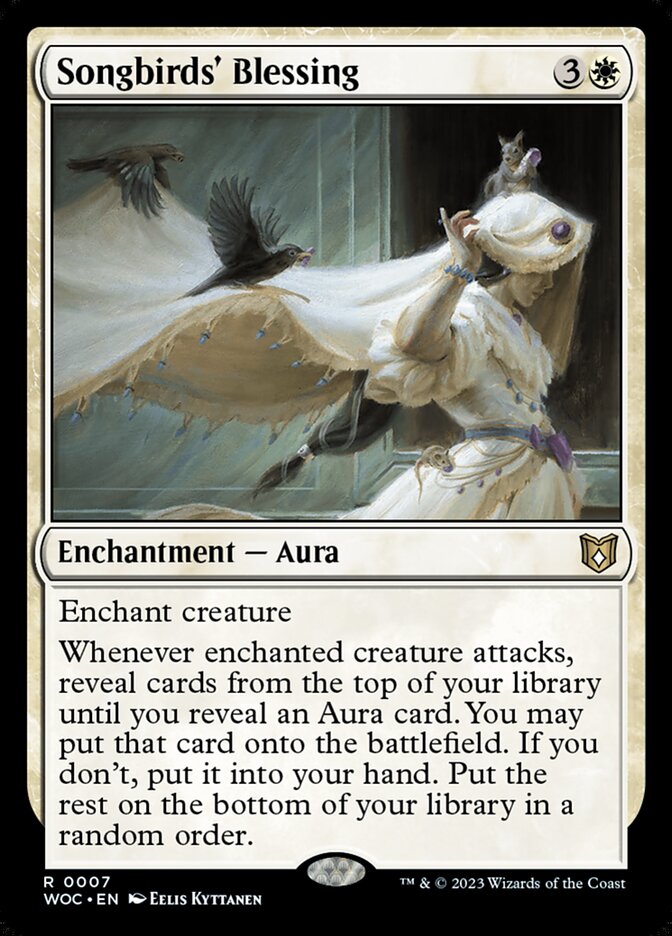 Songbirds' Blessing – Rare Magic: The Gathering card from Wilds of Eldraine Commander (#7)