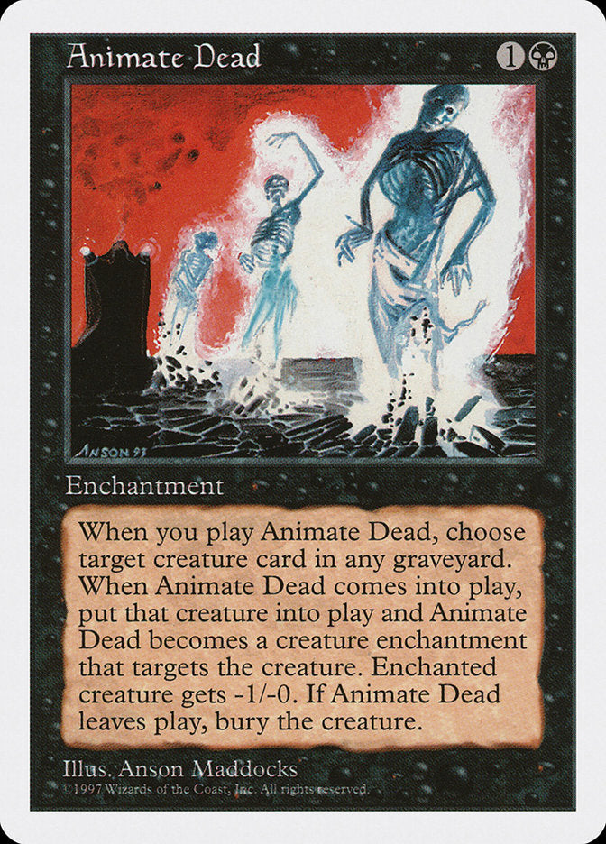 Animate Dead – Uncommon Magic: The Gathering card from Fifth Edition (#140)
