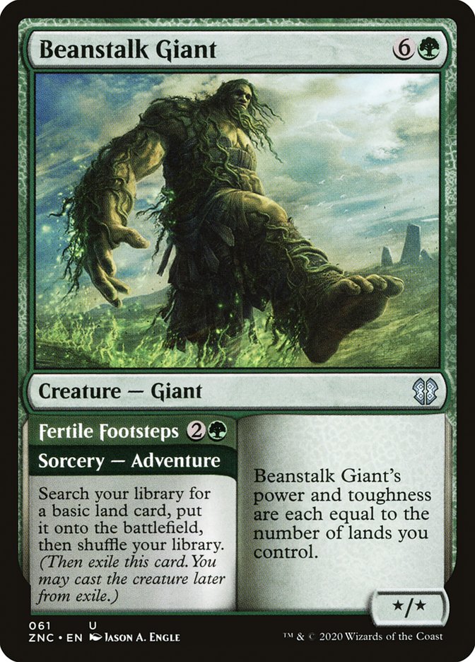 Beanstalk Giant // Fertile Footsteps – Uncommon Magic: The Gathering card from Zendikar Rising Commander (#61)