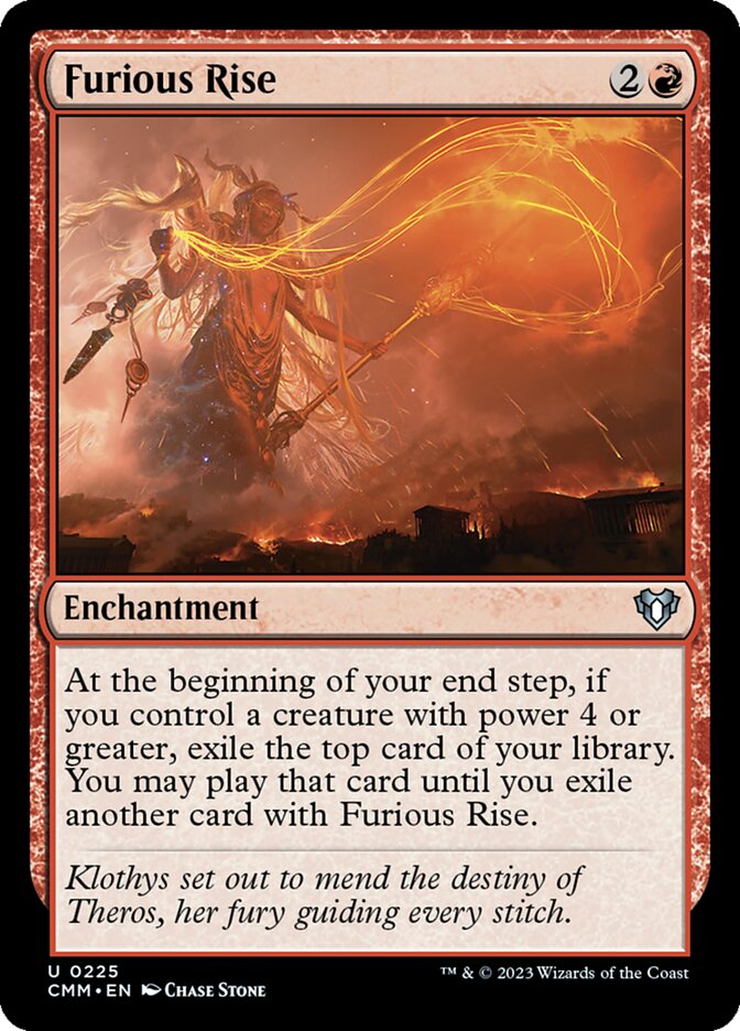 Furious Rise – Uncommon Magic: The Gathering card from Commander Masters (#225)
