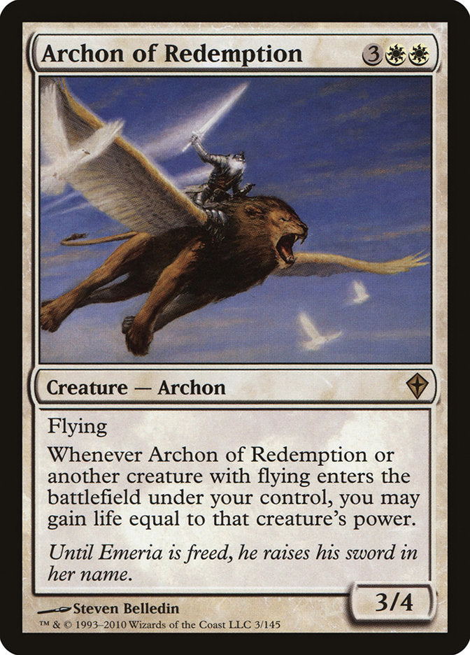 Archon of Redemption – Rare Magic: The Gathering card from Worldwake (#3)