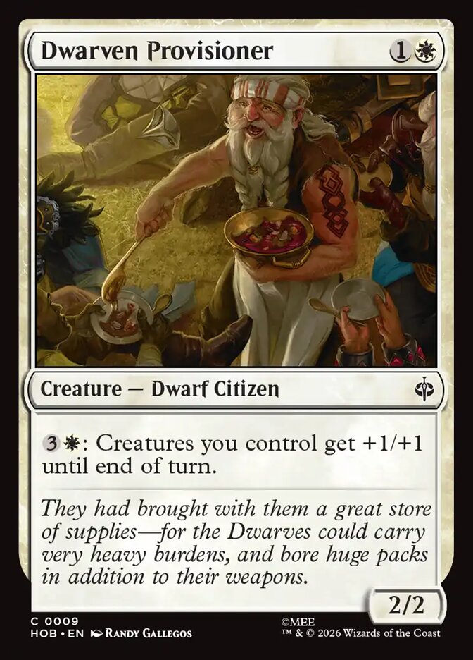Dwarven Provisioner – Common Magic: The Gathering card from The Hobbit (#9)