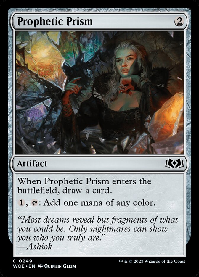 Prophetic Prism – Common Magic: The Gathering card from Wilds of Eldraine (#249)