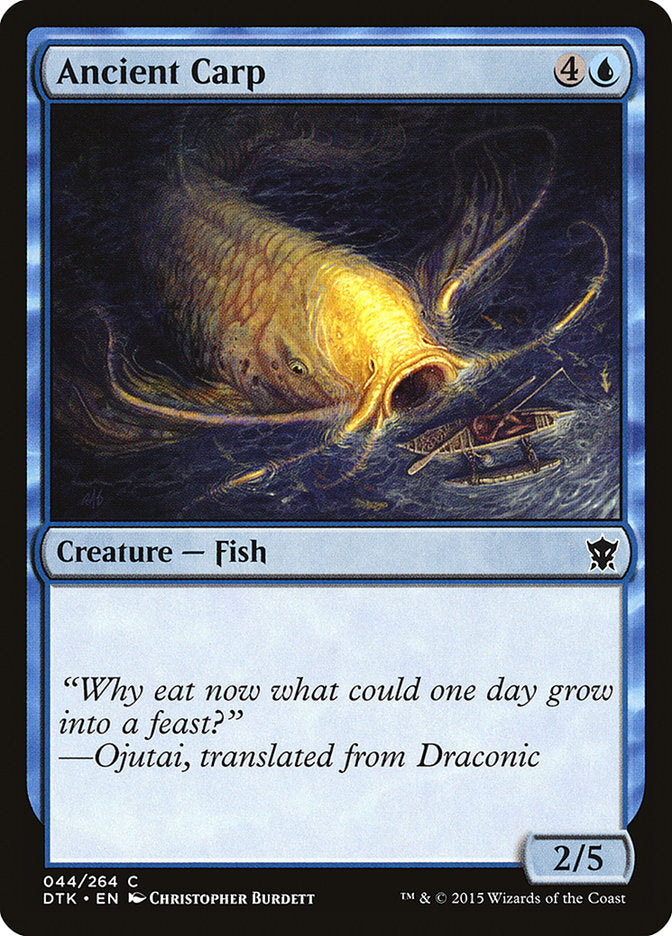 Ancient Carp – Common Magic: The Gathering card from Dragons of Tarkir (#44)