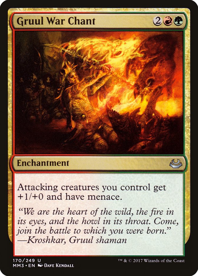 Gruul War Chant – Uncommon Magic: The Gathering card from Modern Masters 2017 (#170)