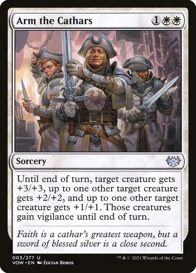 Arm the Cathars – Uncommon Magic: The Gathering card from Innistrad: Crimson Vow (#3)