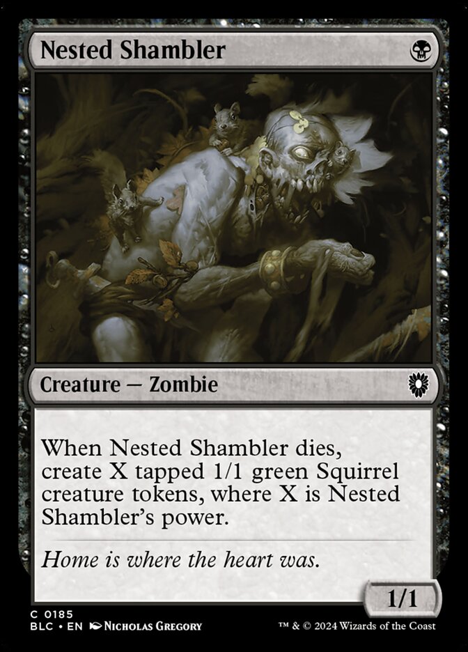 Nested Shambler – Common Magic: The Gathering card from Bloomburrow Commander (#185)