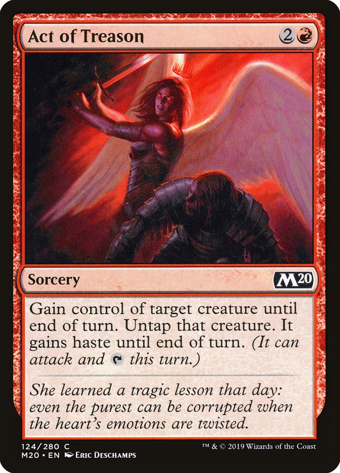 Act of Treason – Common Magic: The Gathering card from Core Set 2020 (#124)