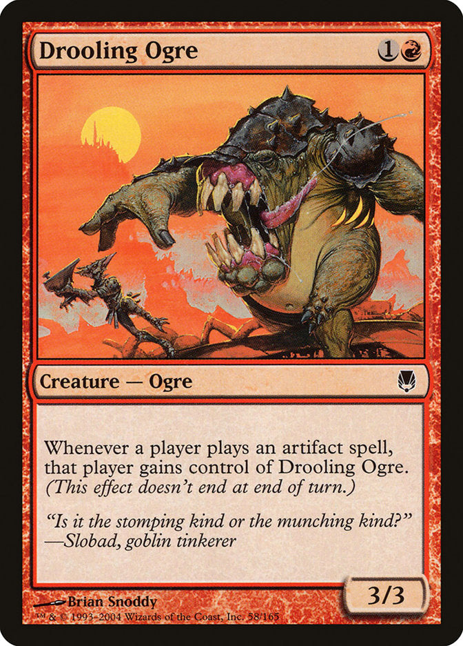 Drooling Ogre – Common Magic: The Gathering card from Darksteel (#58)
