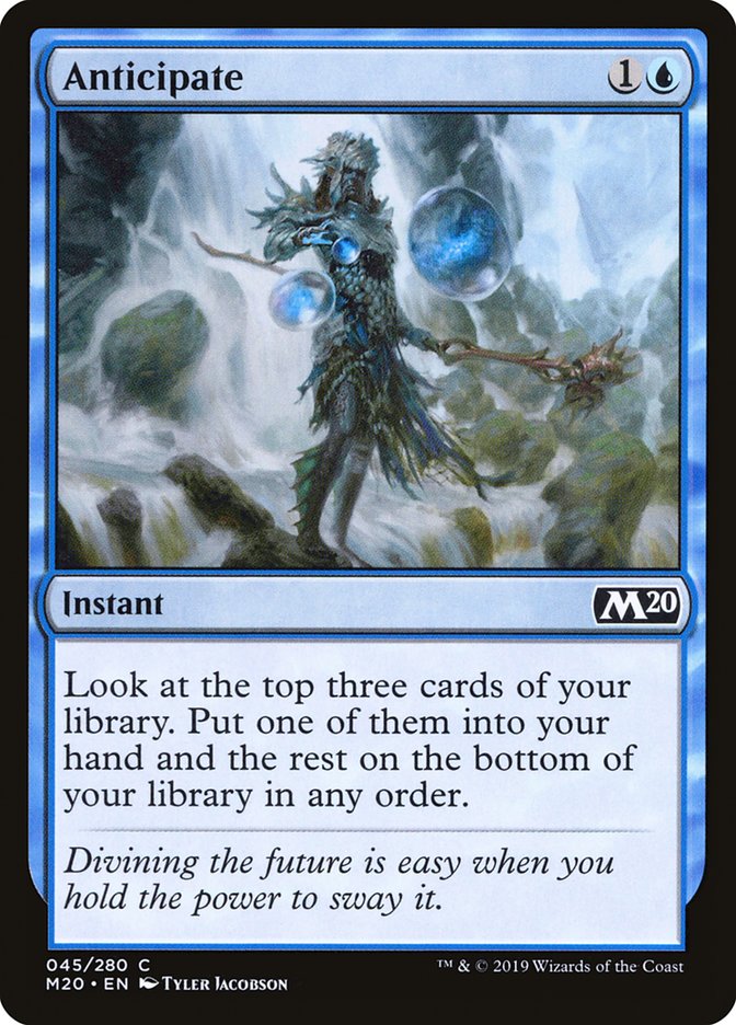 Anticipate – Common Magic: The Gathering card from Core Set 2020 (#45)