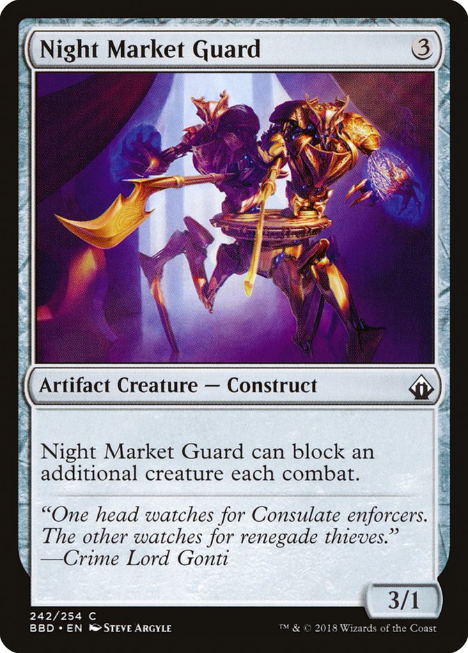 Night Market Guard – Common Magic: The Gathering card from Battlebond (#242)