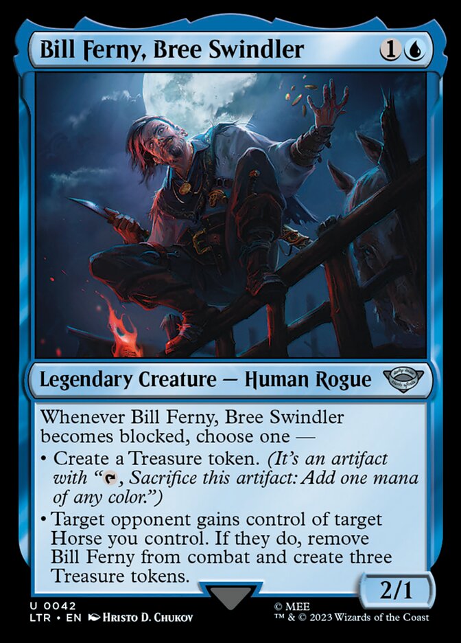 Bill Ferny, Bree Swindler – Uncommon Magic: The Gathering card from The Lord of the Rings: Tales of Middle-earth (#42)