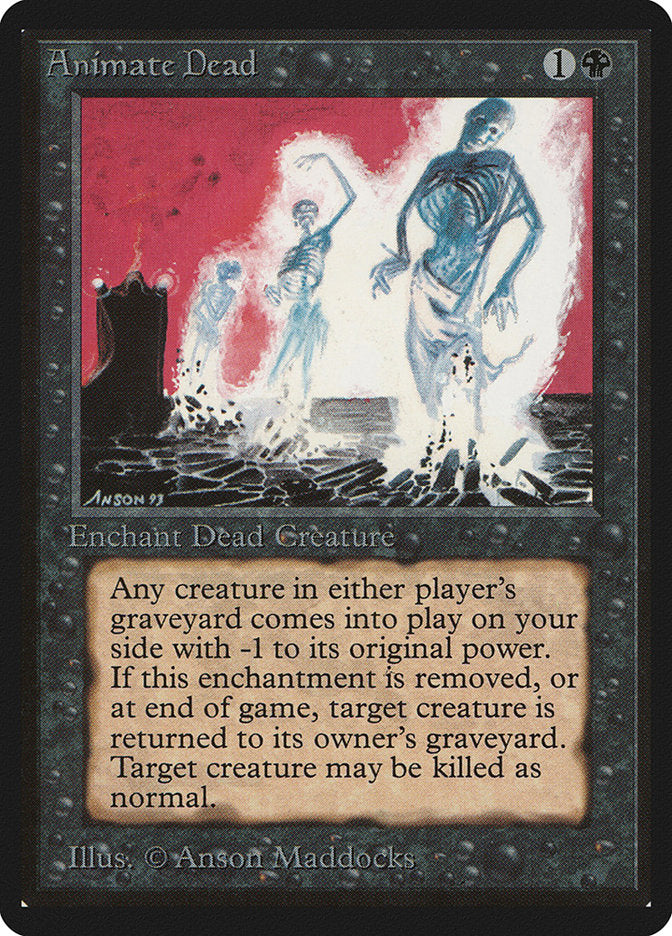 Animate Dead – Uncommon Magic: The Gathering card from Limited Edition Beta (#93)
