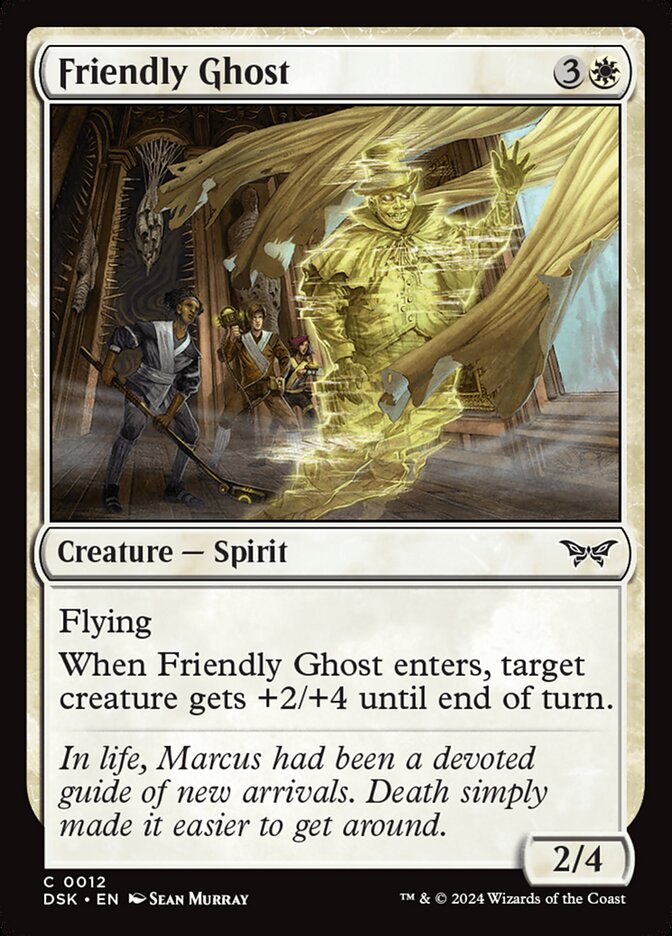 Friendly Ghost – Common Magic: The Gathering card from Duskmourn: House of Horror (#12)