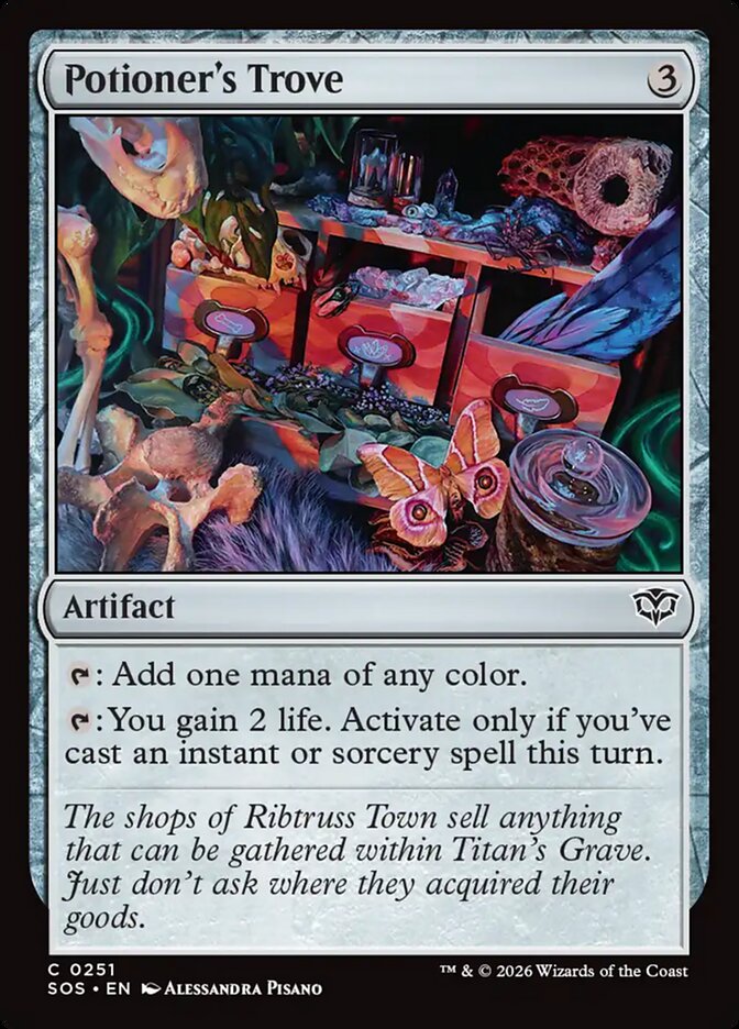 Potioner's Trove – Common Magic: The Gathering card from Secrets of Strixhaven (#251)