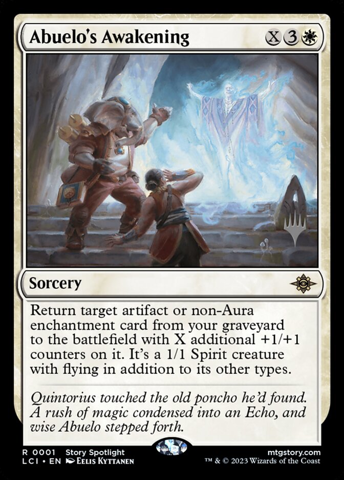 Abuelo's Awakening – Rare Magic: The Gathering card from The Lost Caverns of Ixalan Promos (#1p)