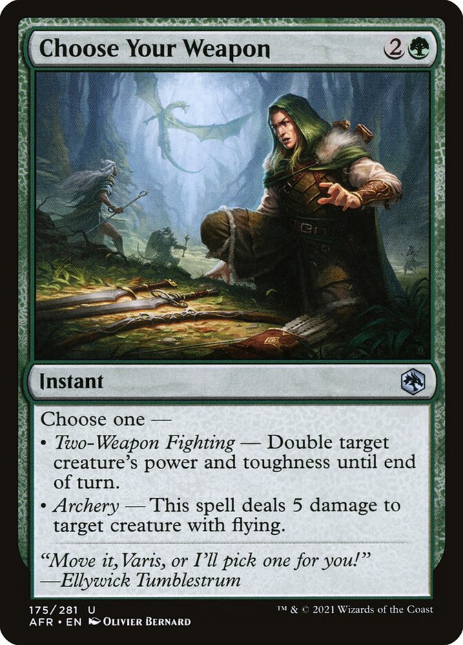 Choose Your Weapon – Uncommon Magic: The Gathering card from Adventures in the Forgotten Realms (#175)
