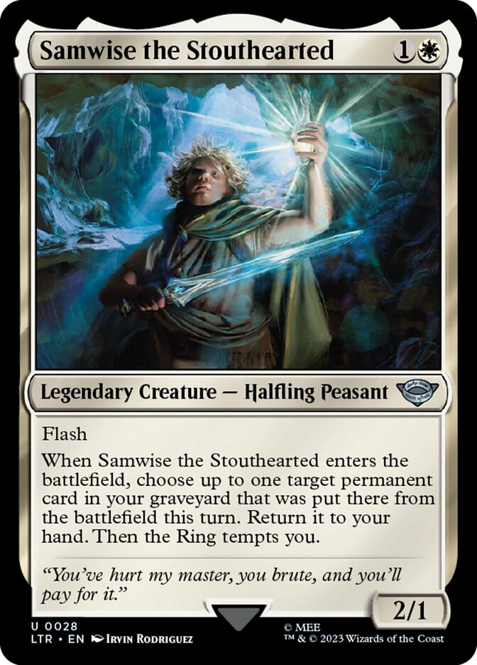 Samwise the Stouthearted – Uncommon Magic: The Gathering card from The Lord of the Rings: Tales of Middle-earth (#28)