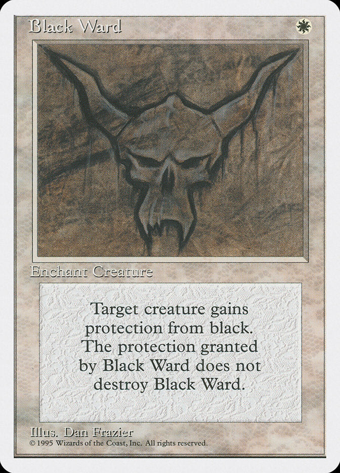 Black Ward – Uncommon Magic: The Gathering card from Fourth Edition (#8)