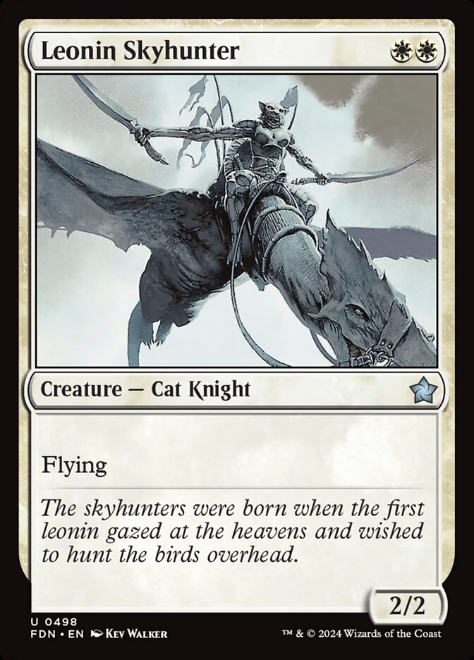 Leonin Skyhunter – Uncommon Magic: The Gathering card from Foundations (#498)