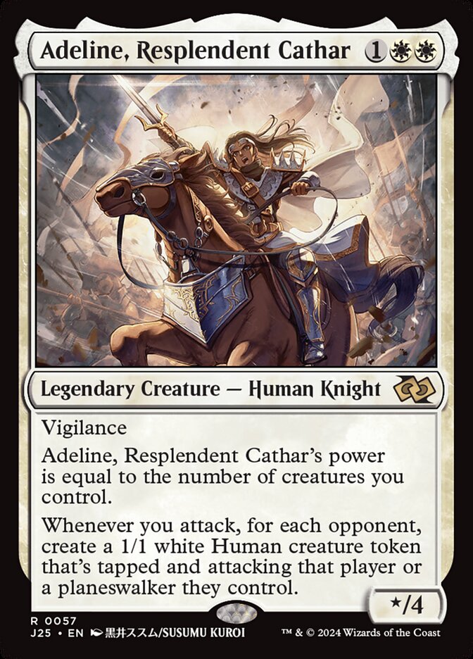 Adeline, Resplendent Cathar – Rare Magic: The Gathering card from Foundations Jumpstart (#57)