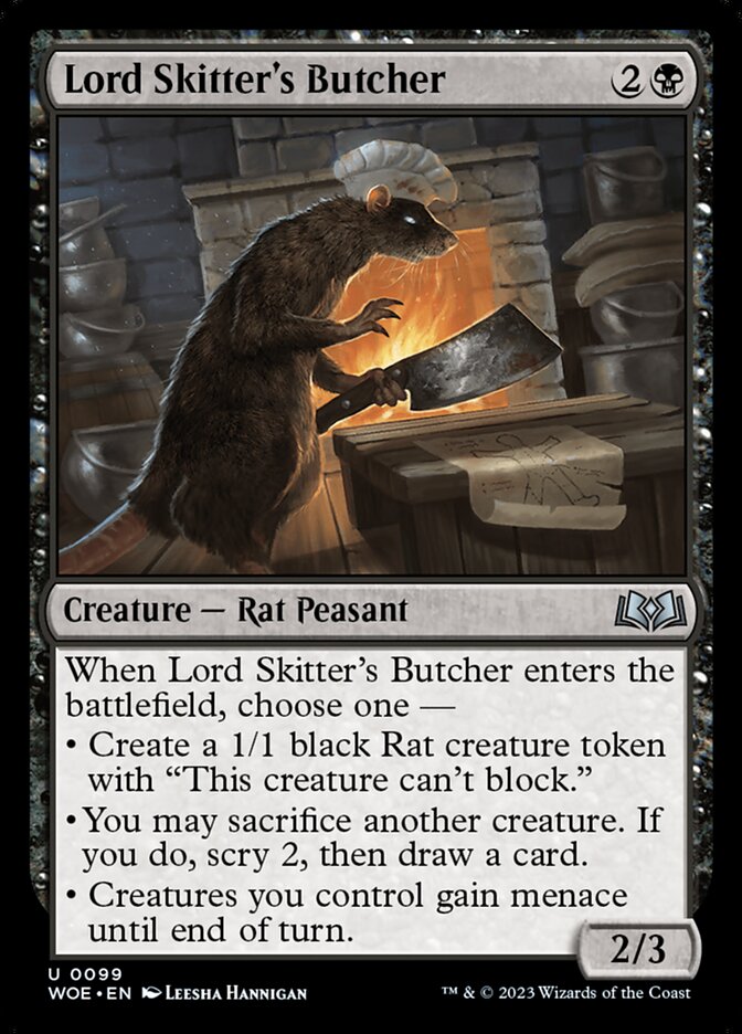 Lord Skitter's Butcher – Uncommon Magic: The Gathering card from Wilds of Eldraine (#99)