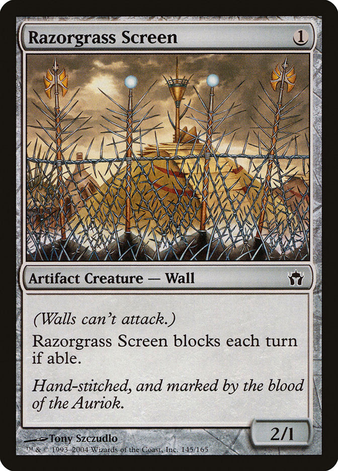 Razorgrass Screen – Common Magic: The Gathering card from Fifth Dawn (#145)