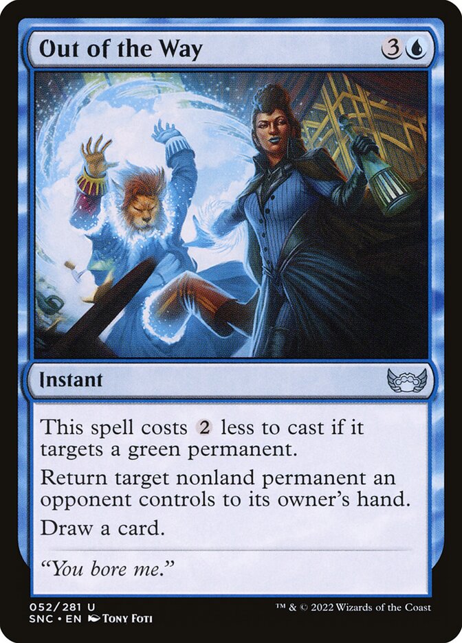 Out of the Way – Uncommon Magic: The Gathering card from Streets of New Capenna (#52)