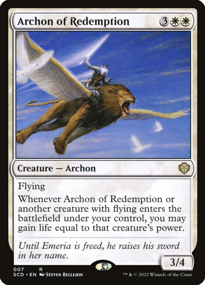 Archon of Redemption – Rare Magic: The Gathering card from Starter Commander Decks (#7)
