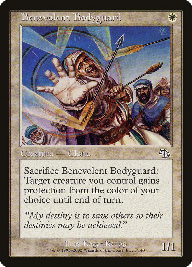 Benevolent Bodyguard – Common Magic: The Gathering card from Judgment (#5)