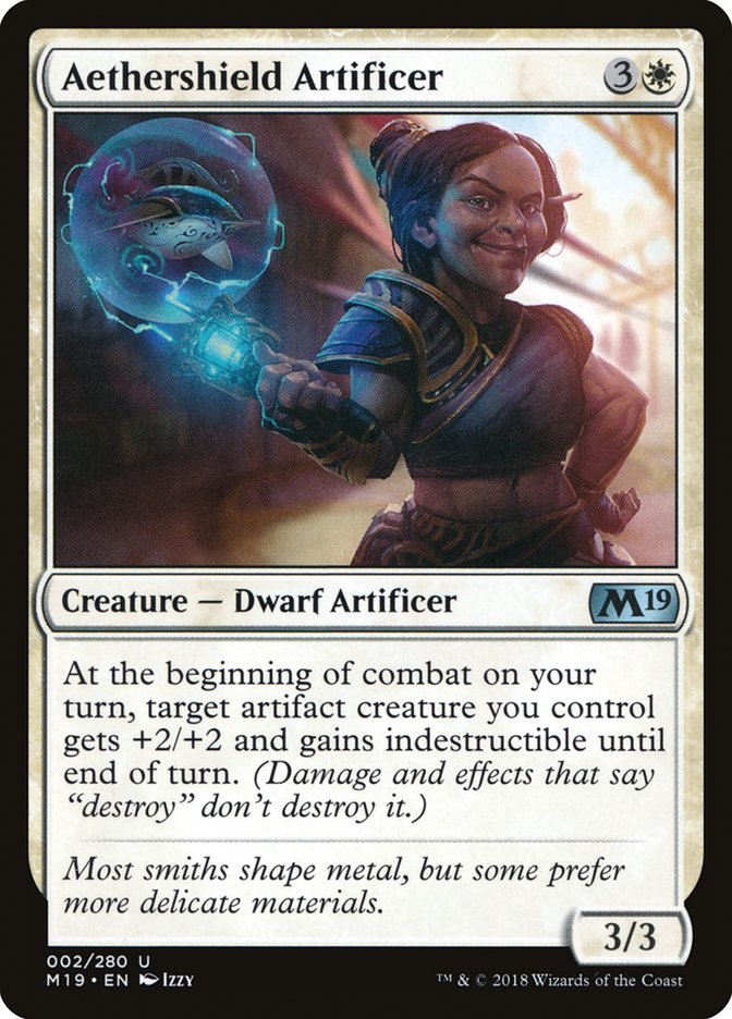 Aethershield Artificer – Uncommon Magic: The Gathering card from Core Set 2019 (#2)
