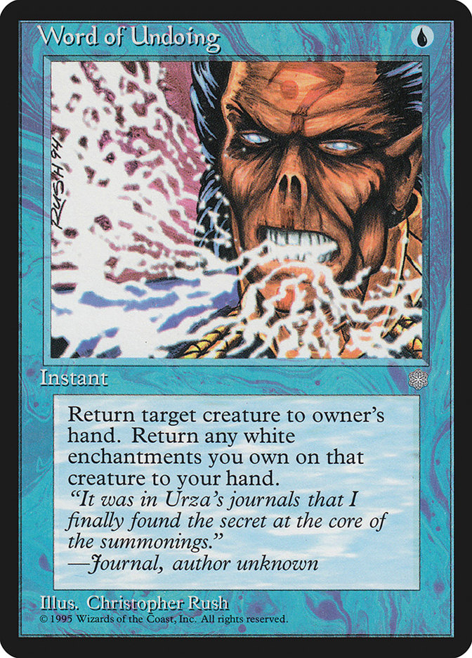 Word of Undoing – Common Magic: The Gathering card from Ice Age (#108)