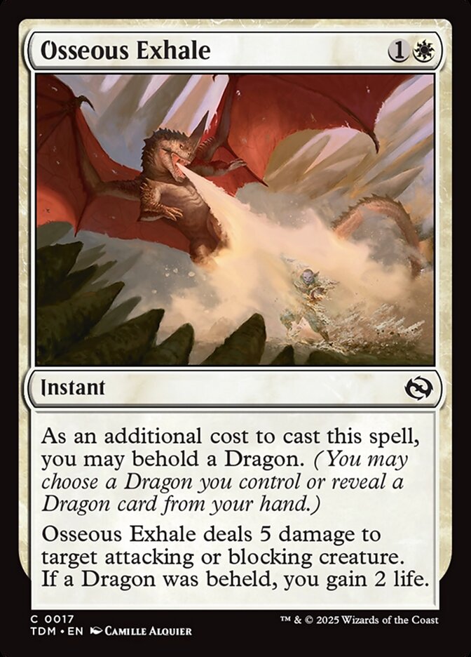 Osseous Exhale – Common Magic: The Gathering card from Tarkir: Dragonstorm (#17)