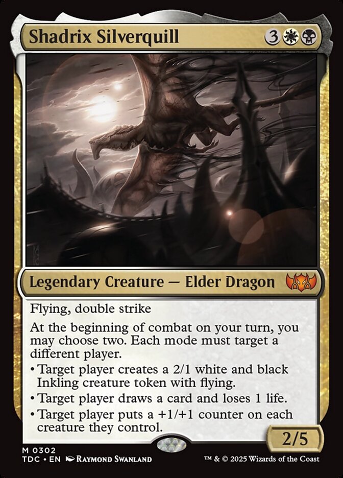Shadrix Silverquill – Mythic Magic: The Gathering card from Tarkir: Dragonstorm Commander (#302)
