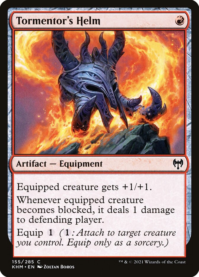 Tormentor's Helm – Common Magic: The Gathering card from Kaldheim (#155)