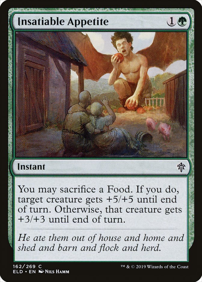 Insatiable Appetite – Common Magic: The Gathering card from Throne of Eldraine (#162)