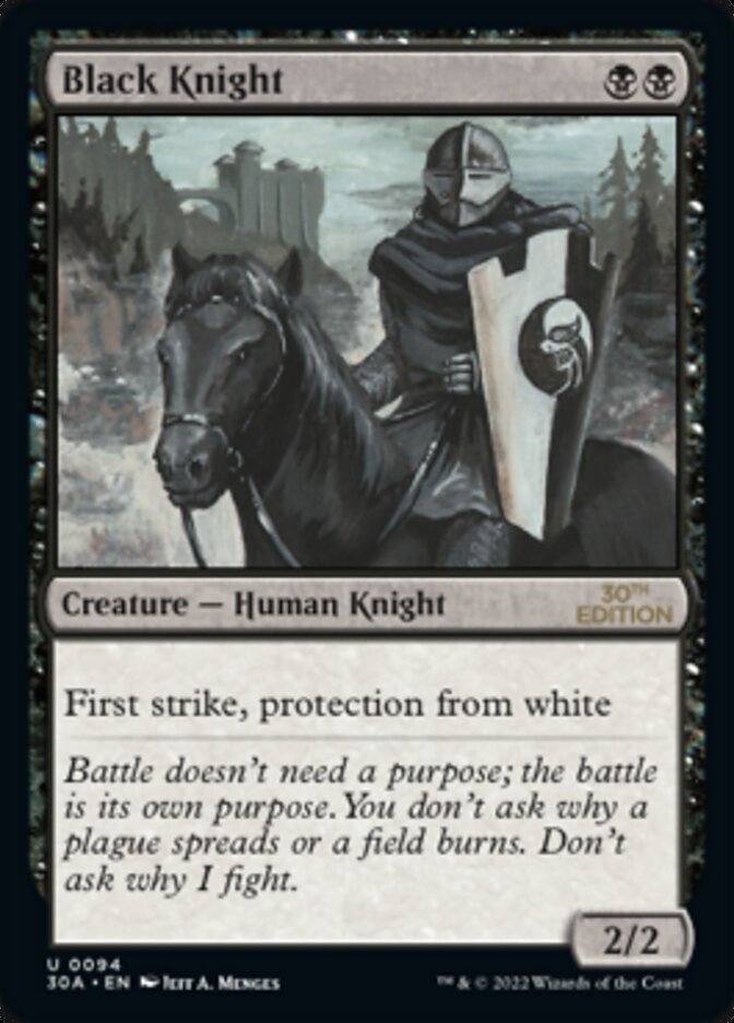 Black Knight – Uncommon Magic: The Gathering card from 30th Anniversary Edition (#94)