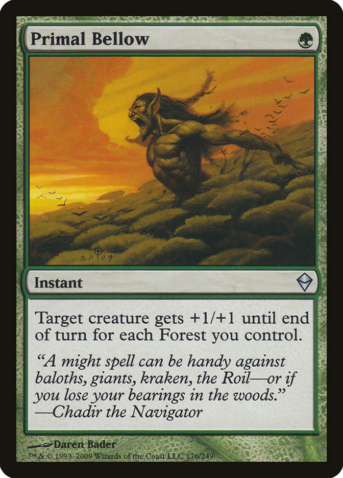 Primal Bellow – Uncommon Magic: The Gathering card from Zendikar (#176)