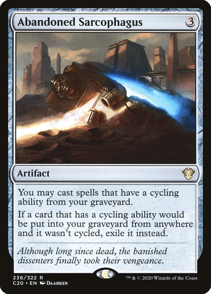 Abandoned Sarcophagus – Rare Magic: The Gathering card from Commander 2020 (#236)