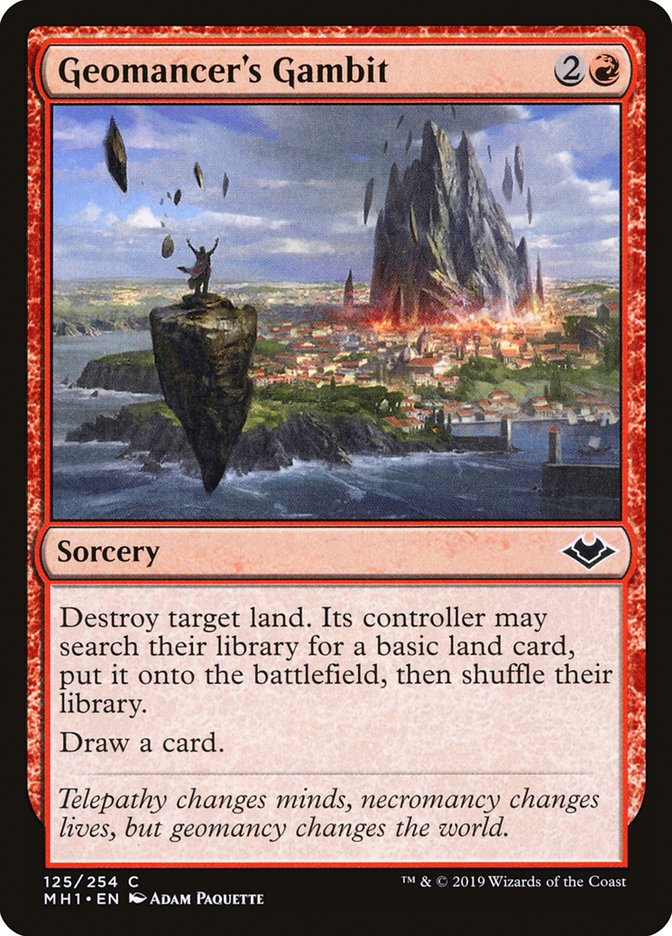 Geomancer's Gambit – Common Magic: The Gathering card from Modern Horizons (#125)