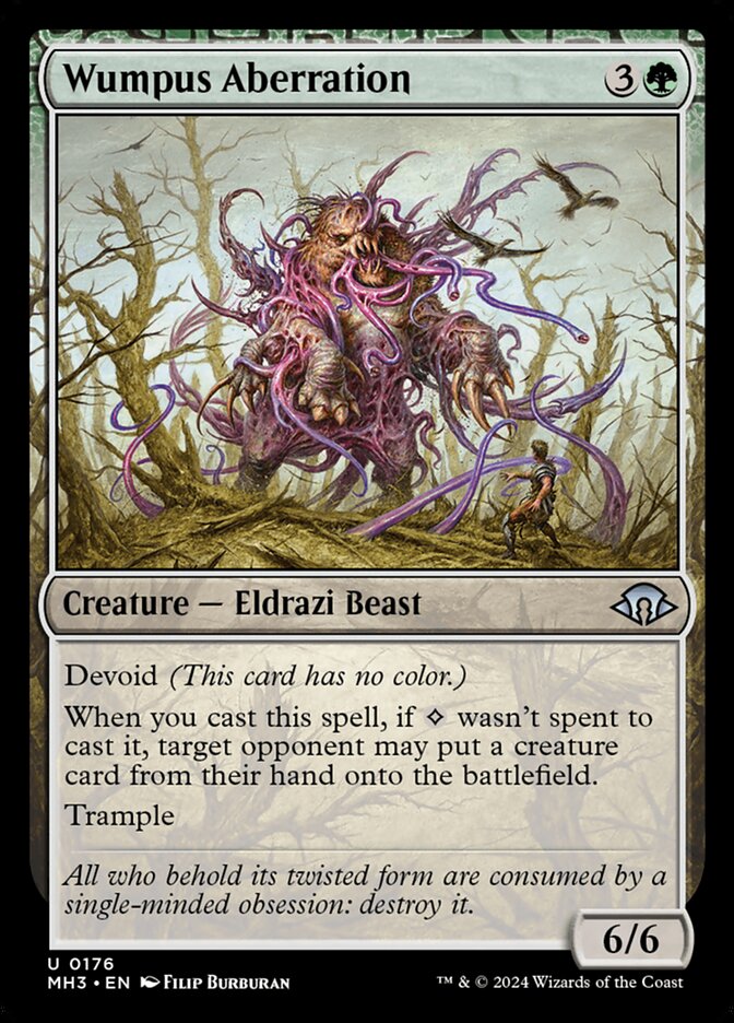 Wumpus Aberration – Uncommon Magic: The Gathering card from Modern Horizons 3 (#176)