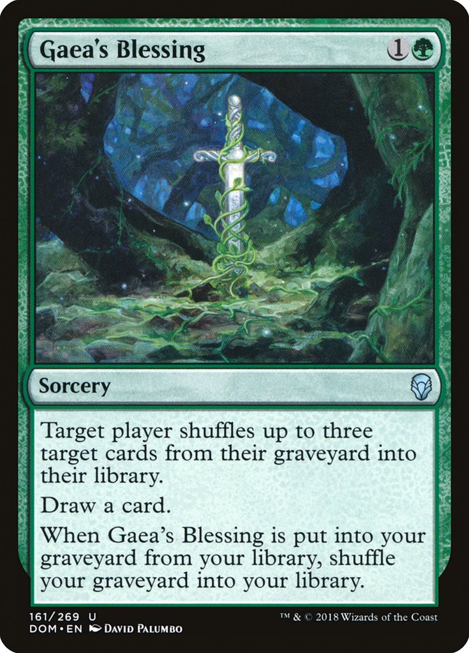 Gaea's Blessing – Uncommon Magic: The Gathering card from Dominaria (#161)