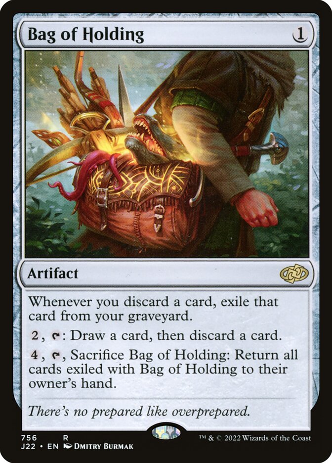 Bag of Holding – Rare Magic: The Gathering card from Jumpstart 2022 (#756)