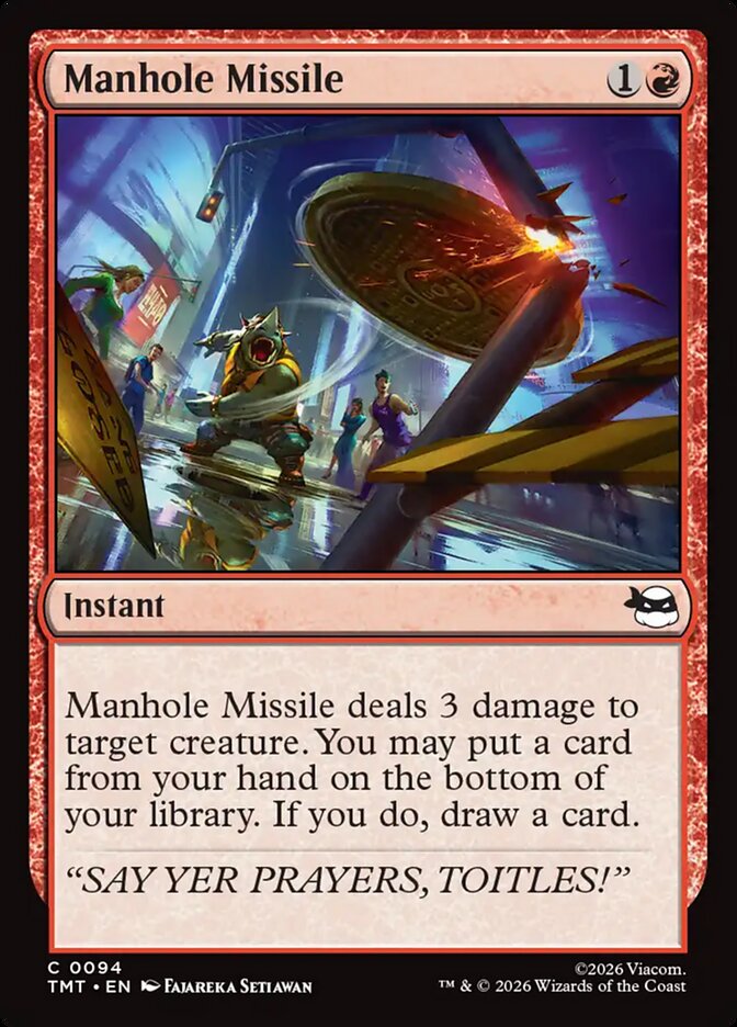 Manhole Missile – Common Magic: The Gathering card from Teenage Mutant Ninja Turtles (#94)