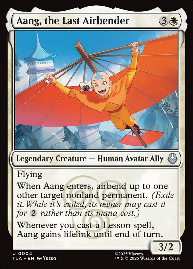 Aang, the Last Airbender – Uncommon Magic: The Gathering card from Avatar: The Last Airbender (#4)