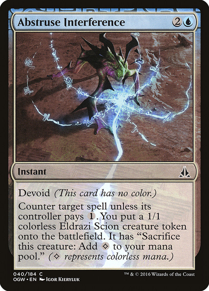 Abstruse Interference – Common Magic: The Gathering card from Oath of the Gatewatch (#40)