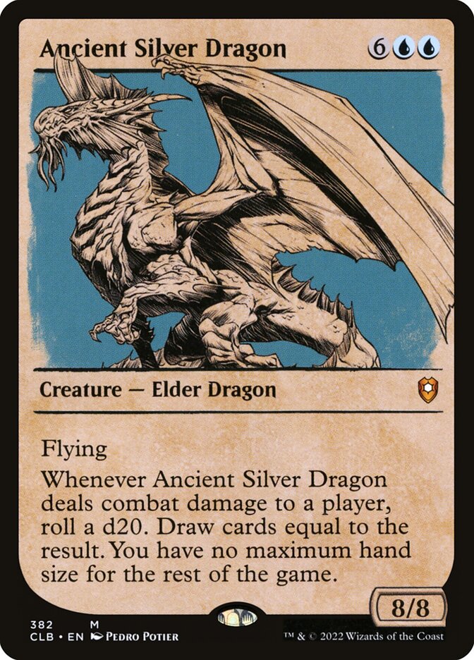 Ancient Silver Dragon – Mythic Magic: The Gathering card from Commander Legends: Battle for Baldur's Gate (#382)